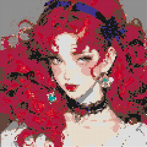 Portrait perler bead pattern made with Pixelbead